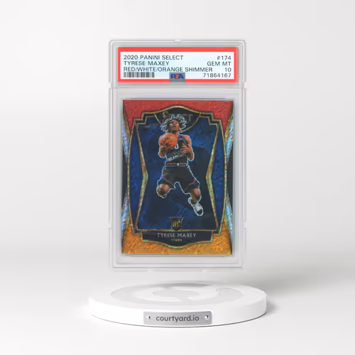 2020 Panini Select #174 Tyrese Maxey - Red/White/Orange Shimmer (PSA 10 GEM MINT)