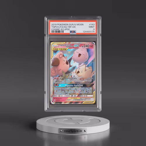 2019 Pokémon Sun & Moon Cosmic Eclipse #143 Togepi & Cleffa & Igglybuff GX - Holo (PSA 9 MINT)