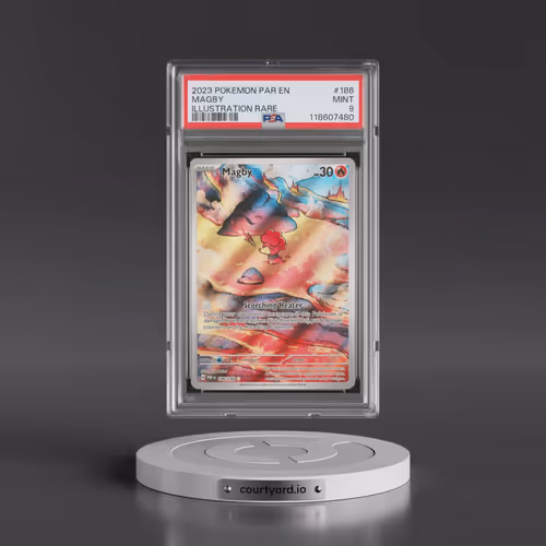 2023 Pokémon Par EN-Paradox Rift #186 Magby - Illustration Rare (PSA 9 MINT)