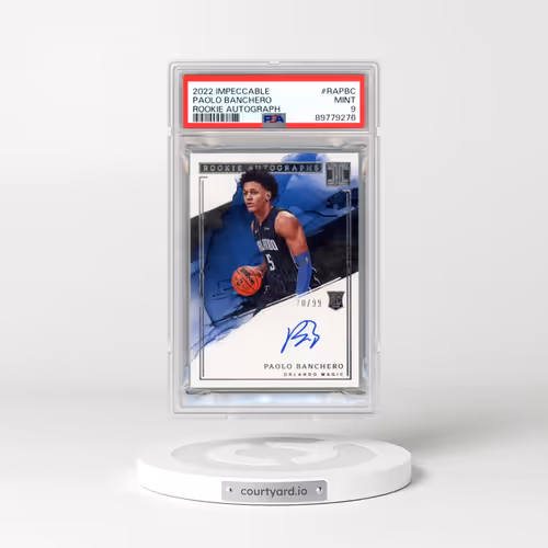 2022 Panini Impeccable Rookie Autographs #RAPBC Paolo Banchero (PSA 9 MINT)