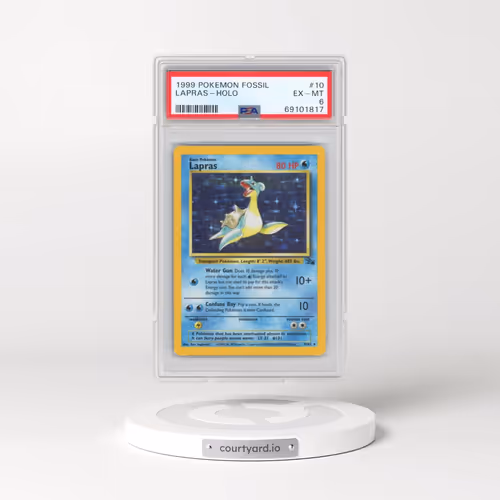 1999 Pokémon Fossil #10 Lapras - Holo (PSA 6 EX-MT)