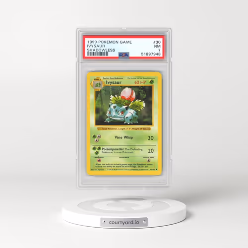 1999 Pokémon Game #30 Ivysaur - Shadowless (PSA 7 NM)