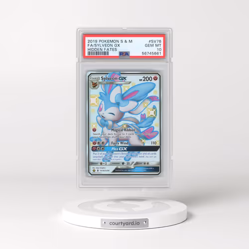 2019 Pokémon Sun & Moon Hidden Fates #SV76 Sylveon GX - Holo Full Art (PSA 10 GEM MINT)