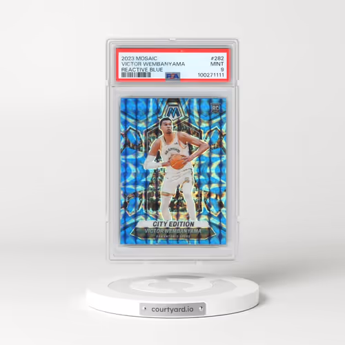 2023 Panini Mosaic #282 Victor Wembanyama - Reactive Blue (PSA 9 MINT)