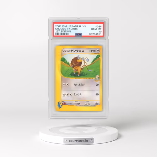 2001 Pokémon VS #036 Chuck's Tauros - 1st Edition (PSA 10 GEM MINT)