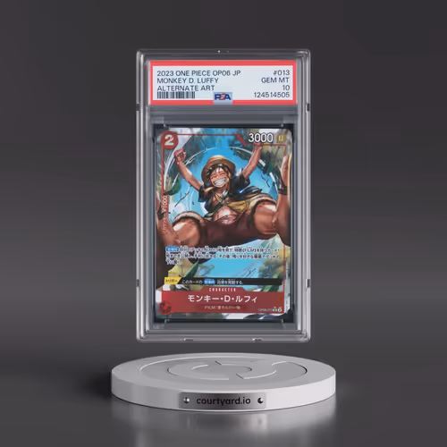 2023 One Piece Japanese OP06-Wings of the Captain #013 Monkey D. Luffy - Alternate Art (PSA 10 GEM M