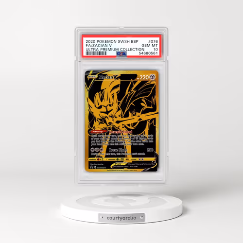 2020 Pokémon Swsh Black Star Promo #076 Zacian V - Holo Full Art Ultra Premium Collection (PSA 10 GEM MINT)