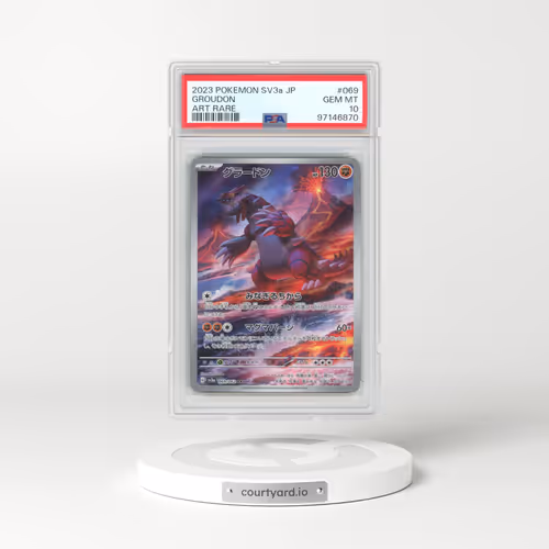 2023 Pokémon Sv3a-Raging Surf #069 Groudon - Art Rare (PSA 10 GEM MINT)