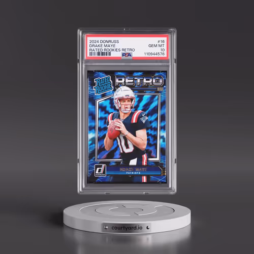 2024 Panini Donruss Rated Rookies Retro #16 Drake Maye (PSA 10 GEM MINT)