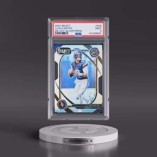 2024 Panini Select #246 JJ McCarthy - Die-Cut Silver Prizm (PSA 9 MINT)