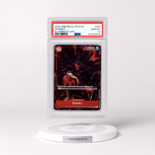 2024 One Piece OP09-Emperors in the New World #004 Shanks - Alternate Art (PSA 10 GEM MINT)