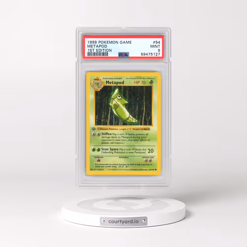1999 Pokémon Game #54 Metapod - 1st Edition (PSA 9 MINT)