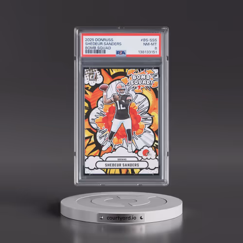 2025 Panini Donruss Bomb Squad #BS-SSS Shedeur Sanders (PSA 8 NM-MT)