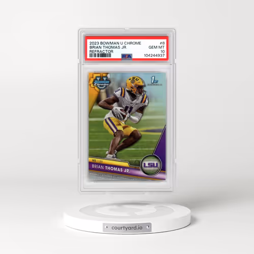 2023 Bowman University Chrome #8 Brian Thomas Jr. - Refractor (PSA 10 GEM MINT)