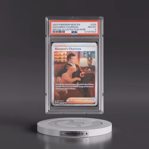 2023 Pokémon Mew EN-151 #204 Giovanni's Charisma - Special Illustration Rare (PSA 8 NM-MT)