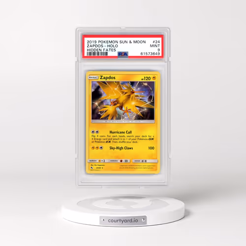 2019 Pokémon Sun & Moon Hidden Fates #24 Zapdos - Holo (PSA 9 MINT)