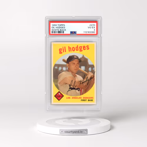 1959 Topps #270 Gil Hodges - White Back (PSA 4 VG-EX)
