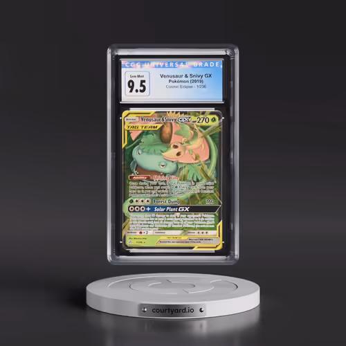 2019 Cosmic Eclipse #1/236 Venusaur & Snivy GX - Holo (CGC 10 GEM MINT)