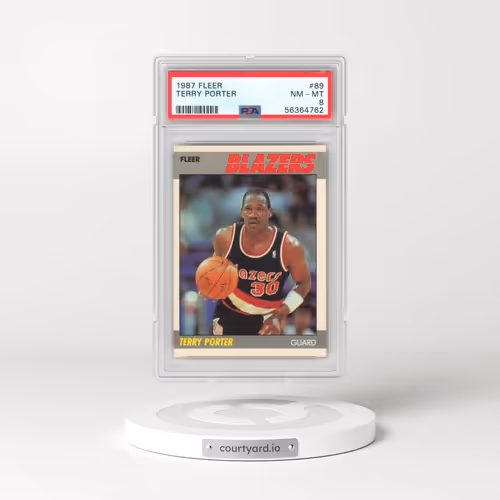 1987 Fleer #89 Terry Porter (PSA 8 NM-MT)