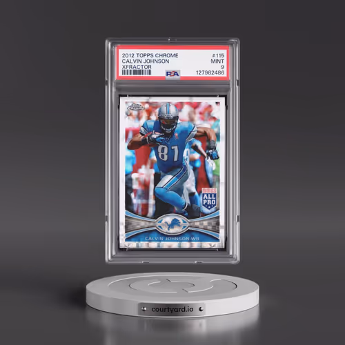 2012 Topps Chrome #115 Calvin Johnson - Xfractor (PSA 9 MINT)