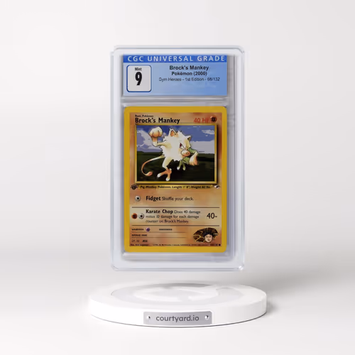 2000 Gym Heroes #68/132 Brock's Mankey - 1st Edition 1st Edition (CGC 9 MINT)