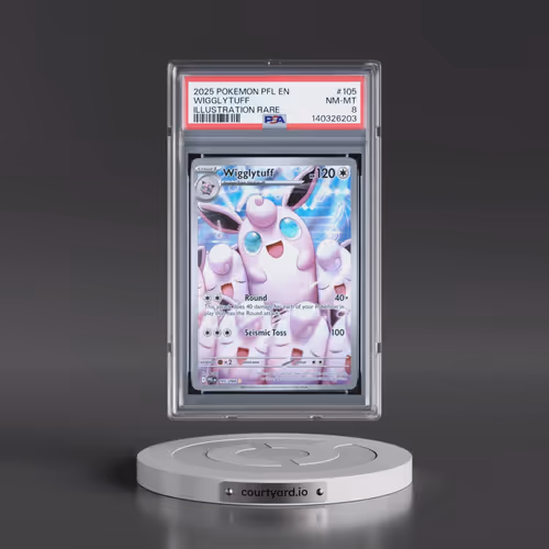 2025 Pokémon Pfl EN-Phantasmal Flames #105 Wigglytuff - Illustration Rare (PSA 8 NM-MT)