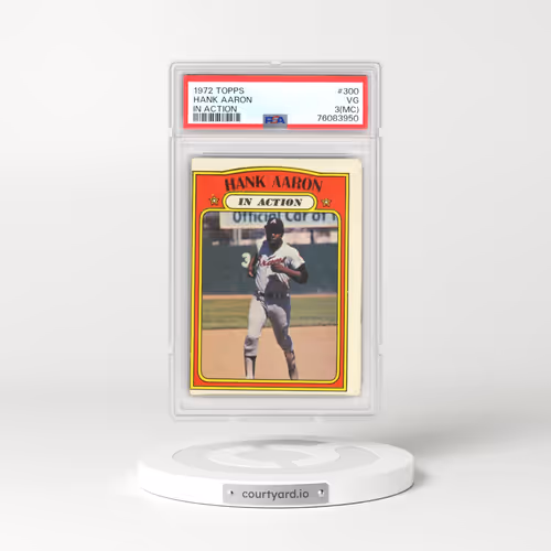 1972 Topps #300 Hank Aaron - In Action (PSA 3 VG)
