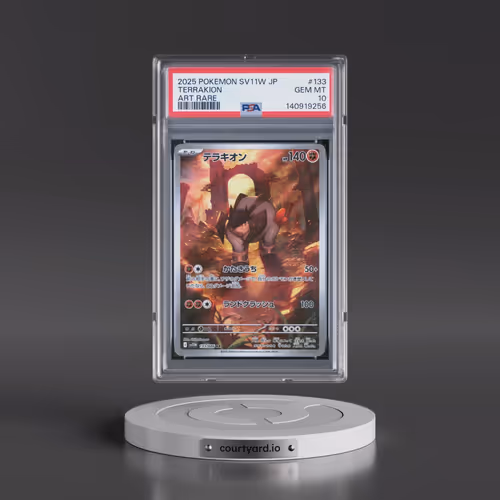 2025 Pokémon Sv11w-White Flare #133 Terrakion - Art Rare (PSA 10 GEM MINT)