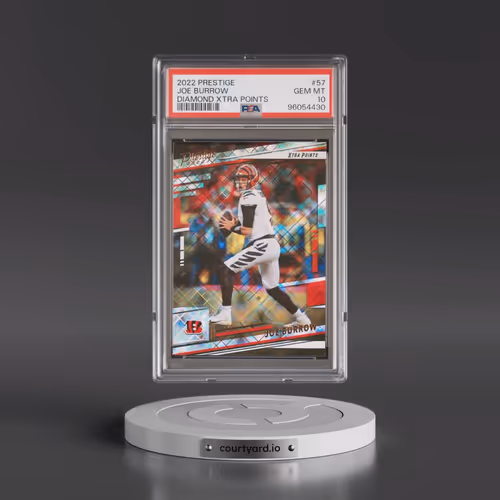 2022 Panini Prestige #57 Joe Burrow - Diamond Xtra Points (PSA 10 GEM MINT)