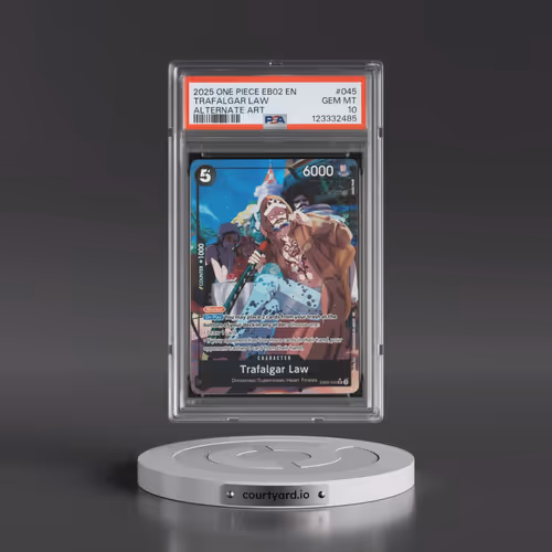 2025 One Piece EB02-Extra Booster -Anime 25th Collection #045 Trafalgar Law - Alternate Art (PSA 10