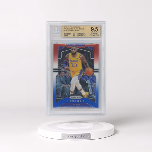 2019 Panini Prizm #129 LeBron James - Red/White/Blue Prizm (BGS 9.5 GEM MINT)