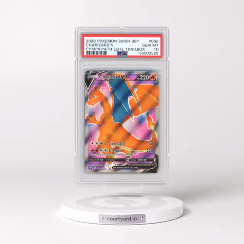 2020 Pokémon Swsh Black Star Promo #050 Charizard V - Holo Champion's Path Elite Trainer Box (PSA 10