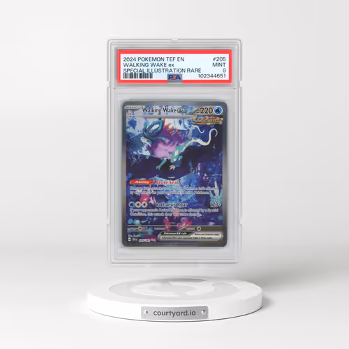 2024 Pokémon Tef EN-Temporal Forces #205 Walking Wake EX - Holo Special Illustration Rare (PSA 9 MINT)