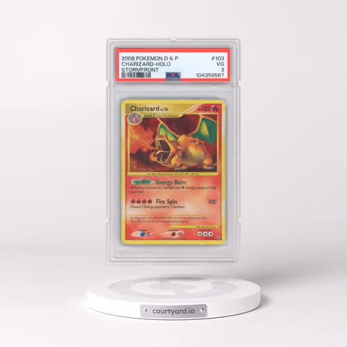 2008 Pokémon Diamond & Pearl Stormfront #103 Charizard - Holo (PSA 3 VG)