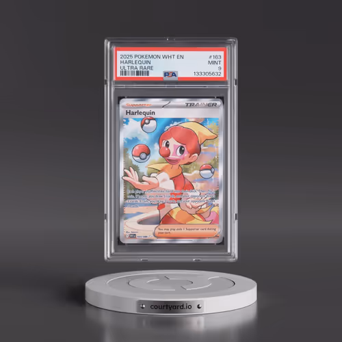 2025 Pokémon Wht EN-White Flare #163 Harlequin - Ultra Rare (PSA 9 MINT)