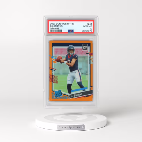 2023 Panini Donruss Optic #244 CJ Stroud - Orange (PSA 10 GEM MINT)