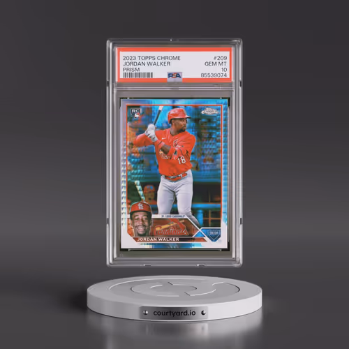 2023 Topps Chrome #209 Jordan Walker - Prism Refractor (PSA 10 GEM MINT)