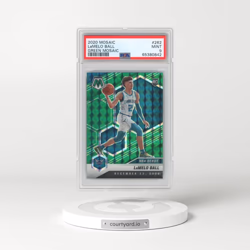 2020 Panini Mosaic #262 LaMelo Ball - Green Mosaic (PSA 9 MINT)