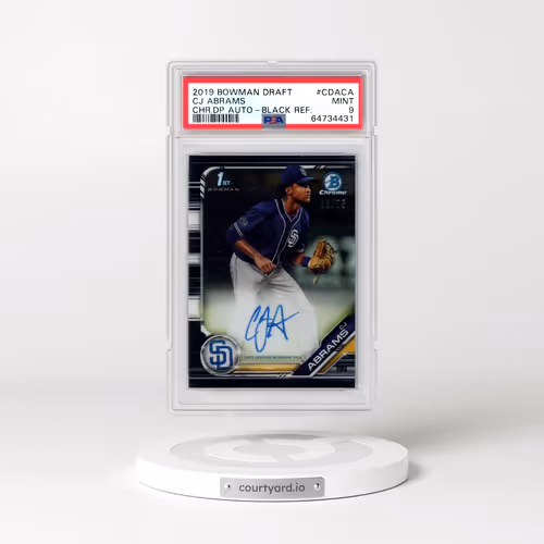 2019 Bowman Draft Chrome Draft Picks Autograph #CDACA CJ Abrams - Black Refractor (PSA 9 MINT)