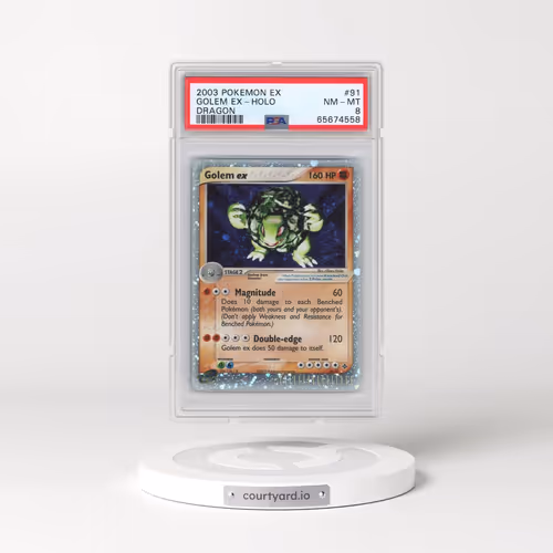 2003 Pokémon EX Dragon #91 Golem EX - Holo Holo (PSA 8 NM-MT)