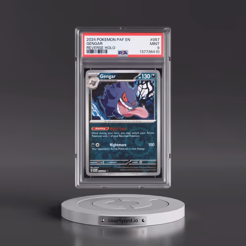 2024 Pokémon Paf EN-Paldean Fates #057 Gengar - Reverse Holo (PSA 9 MINT)