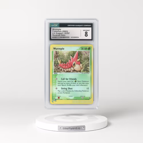 2003 EX Dragon (2003 Copyright, w/ "e" Symbol) #81/97 Wurmple - Reverse Holo (CGC 8 NM-MT)