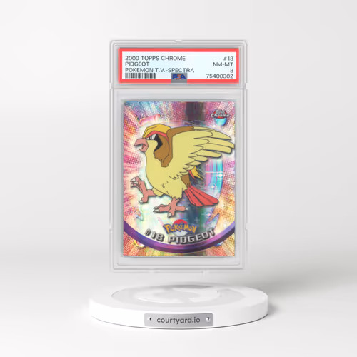 2000 Topps Chrome Pokemon T.V. #18 Pidgeot - Full Art Holo Spectra (PSA 8 NM-MT)