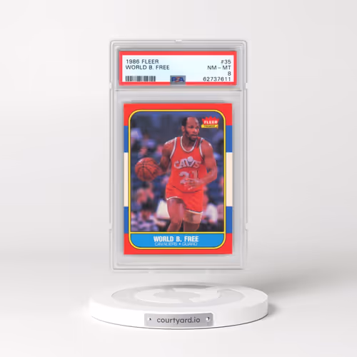 1986 Fleer #35 World B. Free (PSA 8 NM-MT)