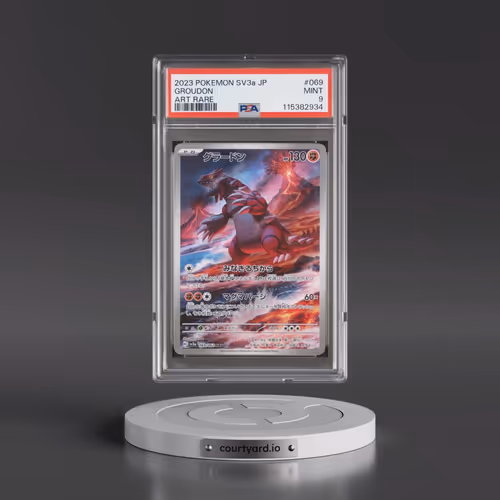 2023 Pokémon Sv3a-Raging Surf #069 Groudon - Art Rare (PSA 9 MINT)