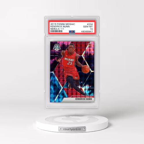 2019 Panini Mosaic #234 Kendrick Nunn - Nebula 1/1 (PSA 10 GEM MINT)