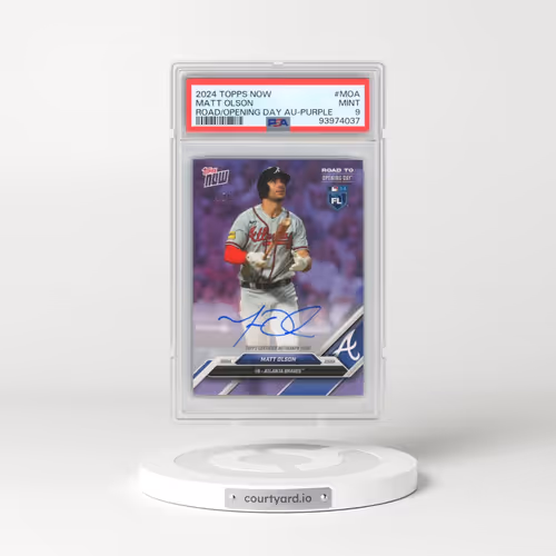 2024 Topps Now Road to Opening Day Autograph #MOA Matt Olson - Purple (PSA 9 MINT)