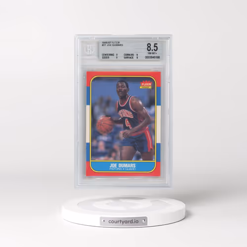 1986 Fleer #27 Joe Dumars (BGS 8.5 NM-MT+)