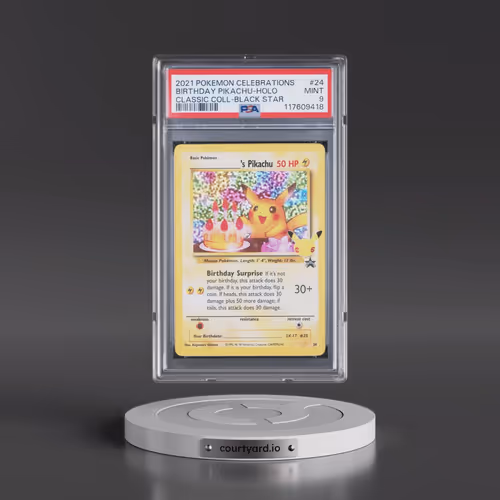 2021 Pokémon Celebrations Classic Collection #24 Birthday Pikachu - Holo (PSA 9 MINT)