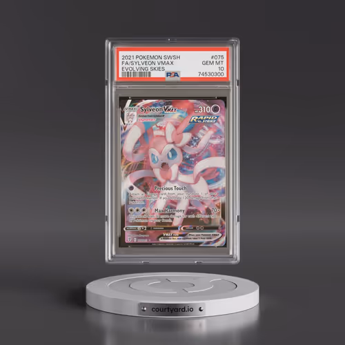 2021 Pokémon Sword & Shield Evolving Skies #075 Sylveon Vmax - Full Art (PSA 10 GEM MINT)